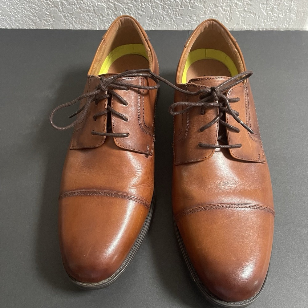 Florsheim Midtown Comfortech Brown Dress Shoes  12D Toe Cap